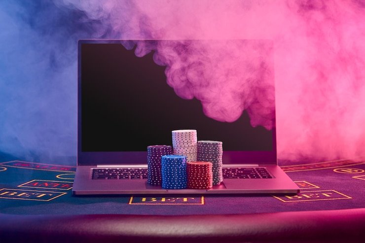 Dealer live casino profesional melayani pengguna dalam sesi bermain real-time